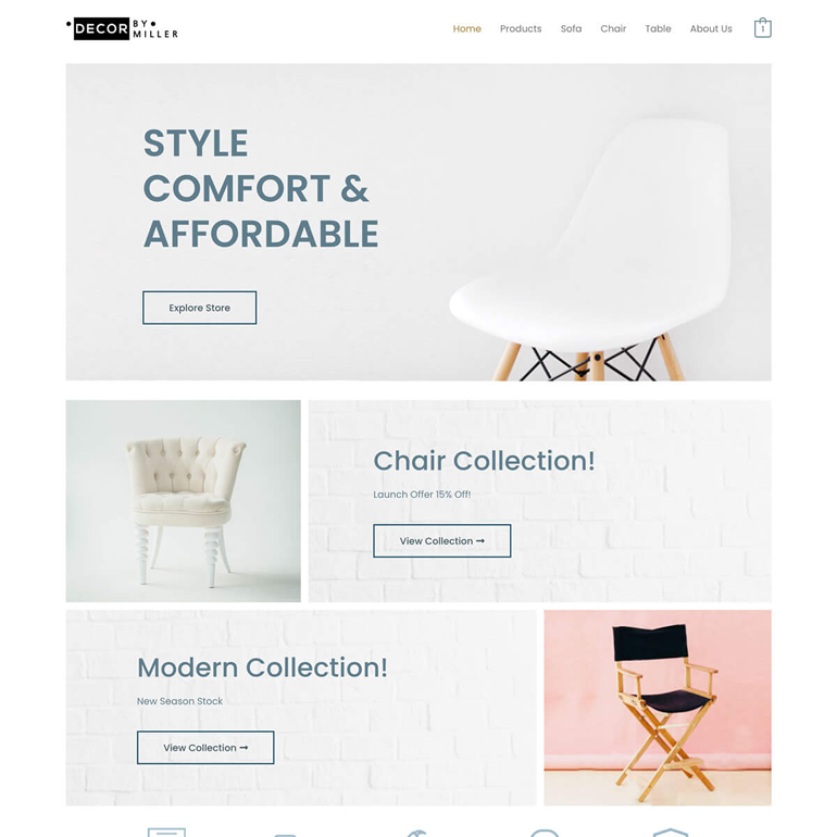 網站設計版型-furniture-decore-homepage