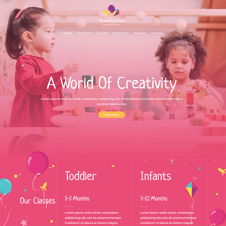 網站設計版型-school-kindergarten