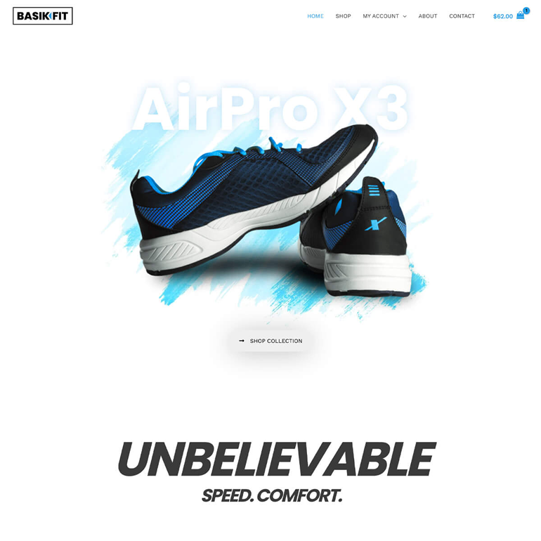 網站設計版型-shoe-store