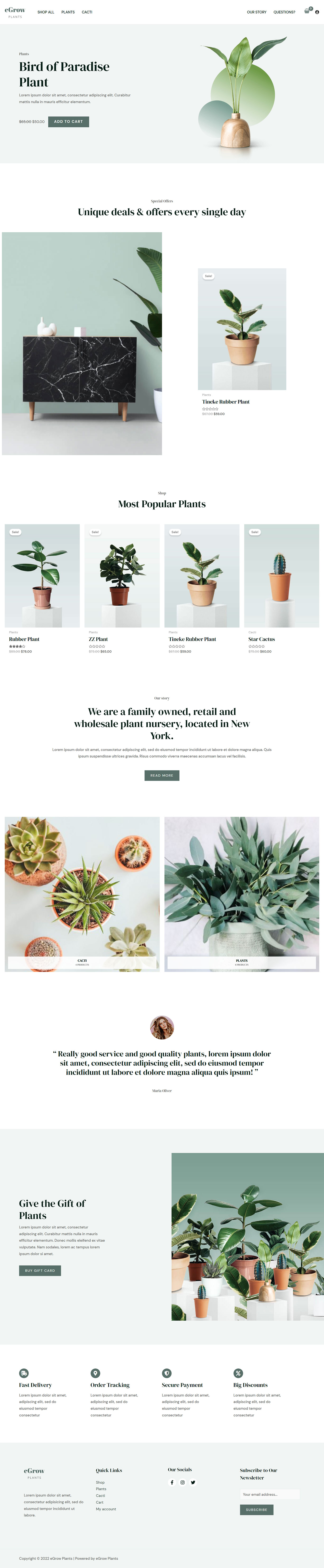 網站設計版型-egrow-plants